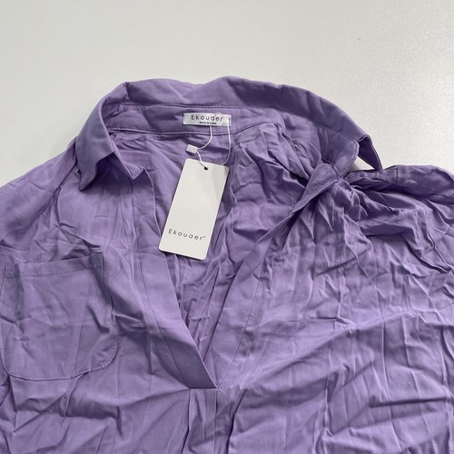 Ekouaer Women Swimsuit Beach Cover Up Shirt Beachwear NEW (WRINKLED) Small purpl - Picture 5 of 12