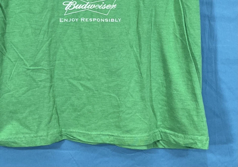 Camiseta KISS ME I'M THE DD Budweiser Beer ST PATRICK'S DAY Verde 4 Hojas Trébol M Foto 4 de 4