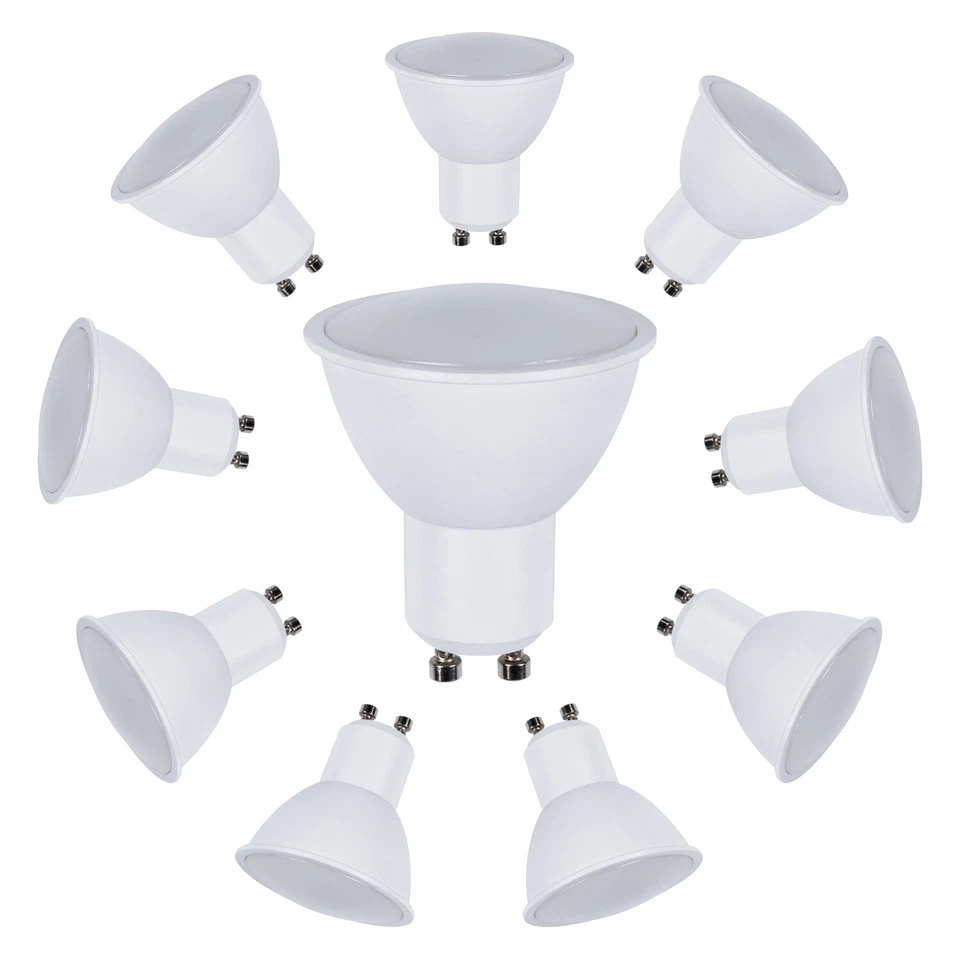 10 Lampadine a led GU10 per faretti Lampadina 3000k 4000k 6000k 8W 710lm POTENTI - Immagine 2 di 4