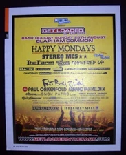Happy Mondays Farm Stereo MCs Fatboy Slim Get Loaded Fest. 2005 Poster Type Ad