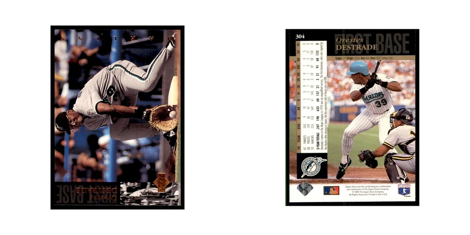 1994 Upper Deck Orestes Destrade Florida Marlins #304 - Image 3 of 3