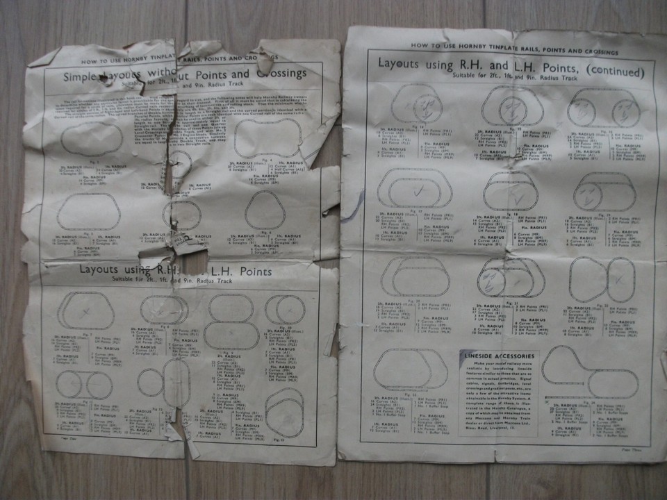 Hornby Railway Company Clockwork 2 rail Instructions/pricce guide and