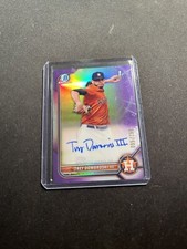 2022 Bowman Draft Chrome Trey Dombroski Purple Auto #'D/250 Astros