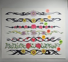 Vintage Flower Wrap Tattoo Flash Sheet