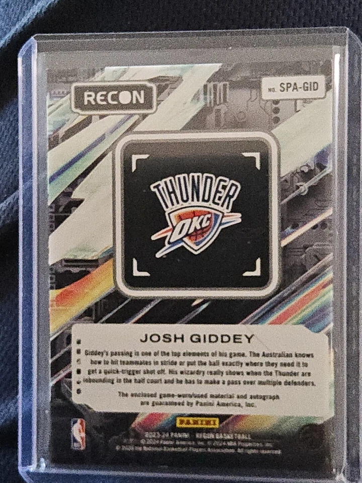 2023-2024 Recon Seasoned Pro Patch/Auto Josh Giddey /75 - Image 2 of 2