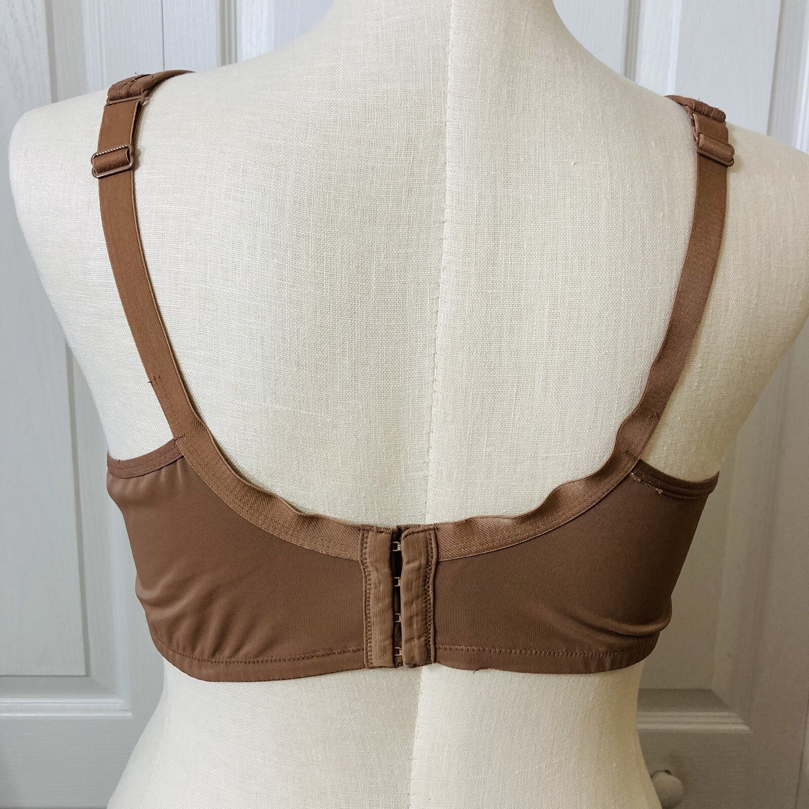 Cacique 46D Bra Underwired Solid Brown Lightly Pa… - image 12