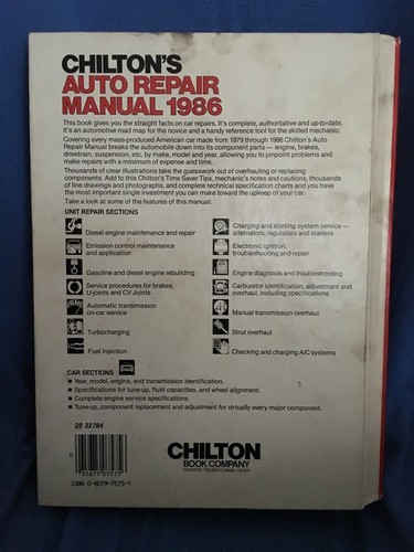 1979-1986 CHILTON'S Auto Repair Manual Service Mechanic Ford AMC Chevy Chrysler - Picture 8 of 8