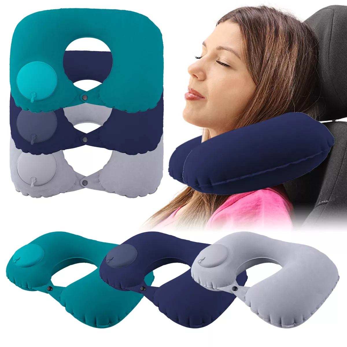 Air filled neck shop pillow