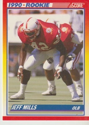 Score 1990 NFL Karte Rookie Jeff Mills Drafted Chargers #653 - Bild 1 von 2