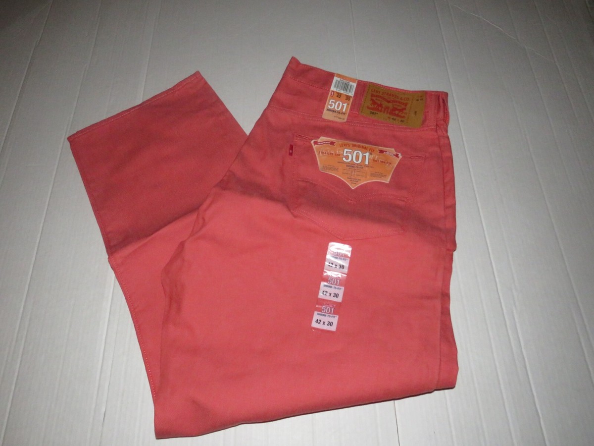 Levi's 501 Original Fit Straight Leg Raw Unwashed Denim Jeans Size