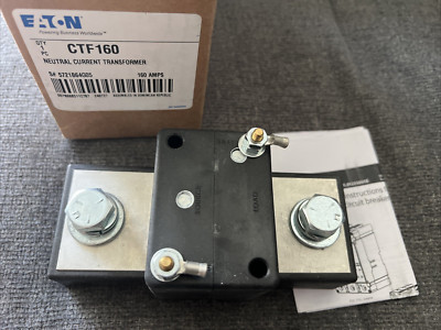 Eaton CTF160 Neutral Current Transformer 160 Amps Current Ratio Box has writing