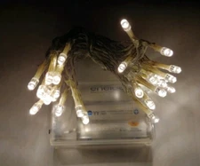 NEW - 10 Packs Of 9 Ft - 30 LED Warm White LED String Lights (Battery Powered)