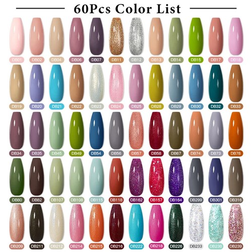 24/25/40/60PCS Smalto Gel UV Led Smalto Nail Art Off Gel Set Gel Unghie - Foto 30 di 82