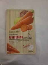 SHEET MASK With CARROT  FRUITS GELATO Anti-Aging  Smooth&Whitening Skin 30ml Org