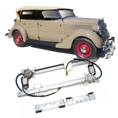 2 Door Flat Glass Power Window Conversion Kit for 1935 Ford Model 48 Phaeton 