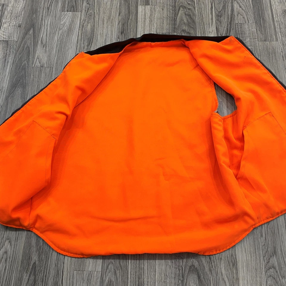 RED HEAD Full Zip Reversable Blue/Orange Camo Real Tree Hunting Vest Mens Medium - Image 4 of 4