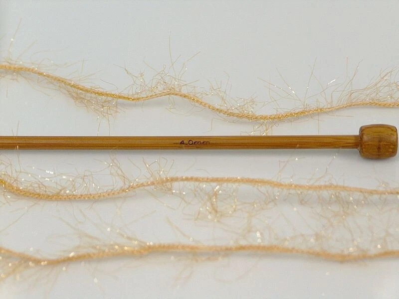 Sparkle Soft Dark Gold 68306 Ice Yarn Metallic Lurex Nylon Eyelash Yarn 50g 153y - Image 3 of 4