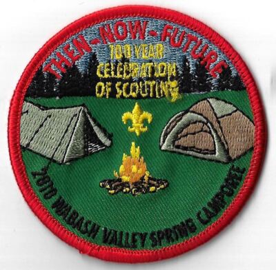 2010 Wabash Valley Spring Camporee Then-Now-Future 100 Yr. RED Bdr. [MX-8705]