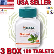 BRAHMI HIMALAYA Exp.2028 3 BOX 180 TABLETS USA CLARITY HEALTH CONSOLIDATION