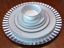 Noritake 'GRAYBURN' #5323 Replacement Place Setting Pieces Gray Platinum Vintage