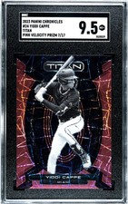 2023 Panini Chronicles Yiddi Cappe Titan SGC 9.5 Mint+ Pink Velocity Prizm /17
