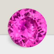 Pink Sapphire Round Cut Gemstone 10.1 Cts - 15 mm Flawless Loose Gem