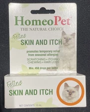HomeoPet Skin and Itch for Cats, 15 ML Per Bottle EXP 03/2026