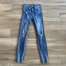 Wild Fable High Rise Distressed Skinny Denim Jeans Blue Women  s 00