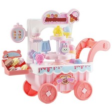 Easy-Storage Ice Cream Cart Toy Kids Musical Light-Up Shop 27pc Age 3