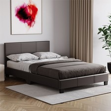 Vida Designs Lisbon Double King Faux Leather UKFR Wooden Bed Frame Bedroom