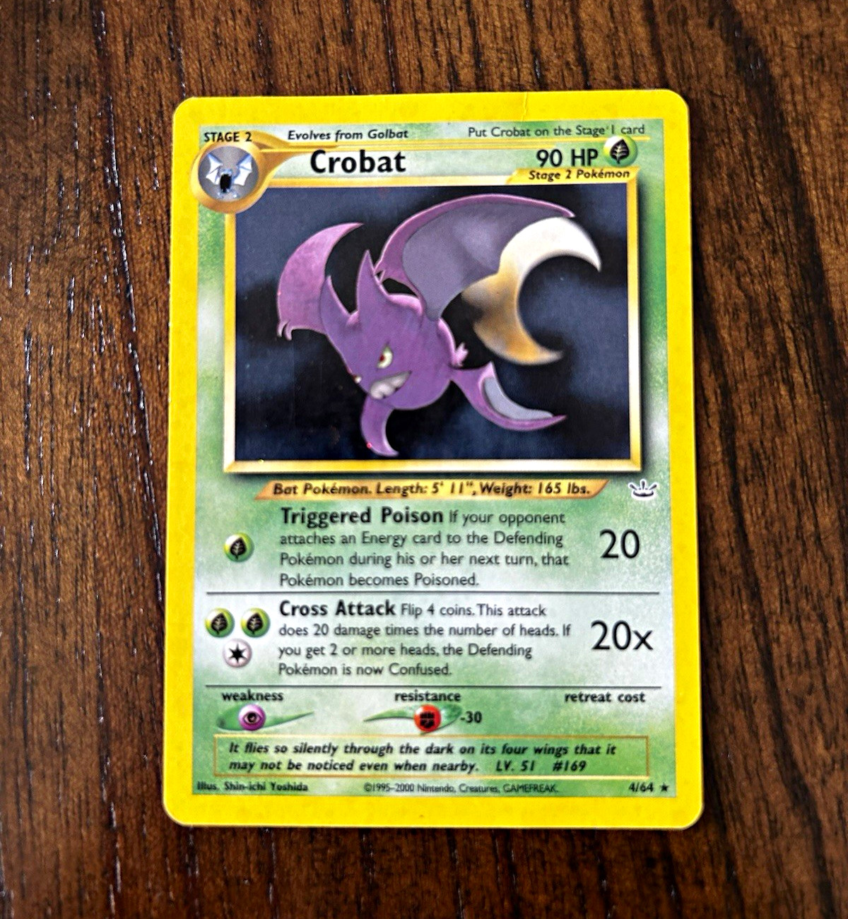 The Pokémon Company Crobat 04/64 Neo Revelation Holo Rare Unlimited 90 HP