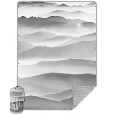 Outdoor Camping Quilt, Warm Thick Blanket with Polar Fleece Packable Down Wea...