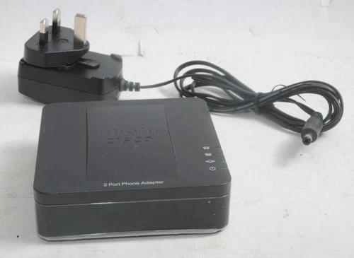 Cisco SPA112 ATA Phone Adaptor Cisco 74-9317-05 With Power Adaptor