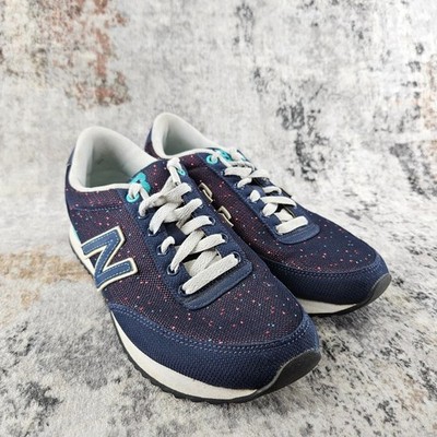 New Balance 501 Shoes Womens 8.5B Blue Speckled Sneakers WZ501STB Ripple Sole