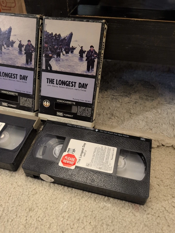 Винтажное магнитное видео The Longest Day часть 1 и 2 (VHS, 1979) полный чехол - Изображение 3 из 4