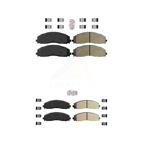 Front Rear Semi-Metallic Disc Brake Pads Kit For Ford F-350 Super Duty F-250 - Picture 5 of 9