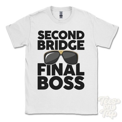 SECOND BRIDGE FINAL BOSS T-SHIRT funny xmas gift earith cambridgeshire england