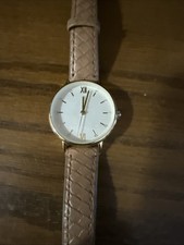 Women’s Watch 30mm Gold Watch What’re Dial Brown Band