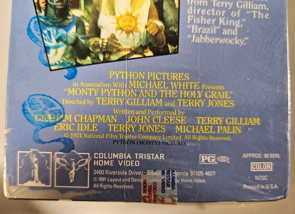 VTG Monty Python and the Holy Grail VHS 1991 New Sealed John Cleese Eric Idle - Image 4 of 4