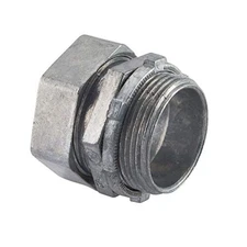 Halex 02101B EMT ZINC COMPRESSION CONNECTOR 50/CCP 1/2" Silver