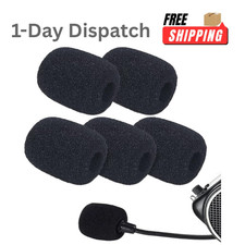 5Pcs Headset Microphone Covers Foam Lapel Windscreen Noise Reduction