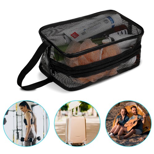 Tragbare Netz Dusche Caddy Tasche - Schnelltrocknender Organizer für Fitnessstudio & Reisen - Bild 3 von 7