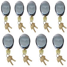 Trimax THPXL-Set of 9 Universal Hockey Puck Internal Shackle Door Lock Chrome
