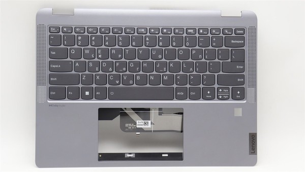 Lenovo Ideapad 5 14ABR8 Tastatur Handauflage Oberdeckel Griechische Arctic Grau-image