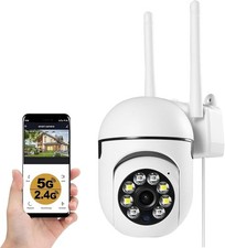 1080P WiFi Security Camera 360  Dome 5G/2.4G Waterproof 2-Way Audio