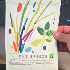Thé vert Citrus Breeze, menthe aux agrumes, 20 portions en sachet (70 g) Exp 2026-11-01