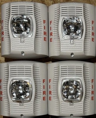 SYSTEM SENSOR SPSW WHITE WALL MOUNT SPEAKER/STROBE ''FIRE'' - NEW NO BOX 4 AVAIL.