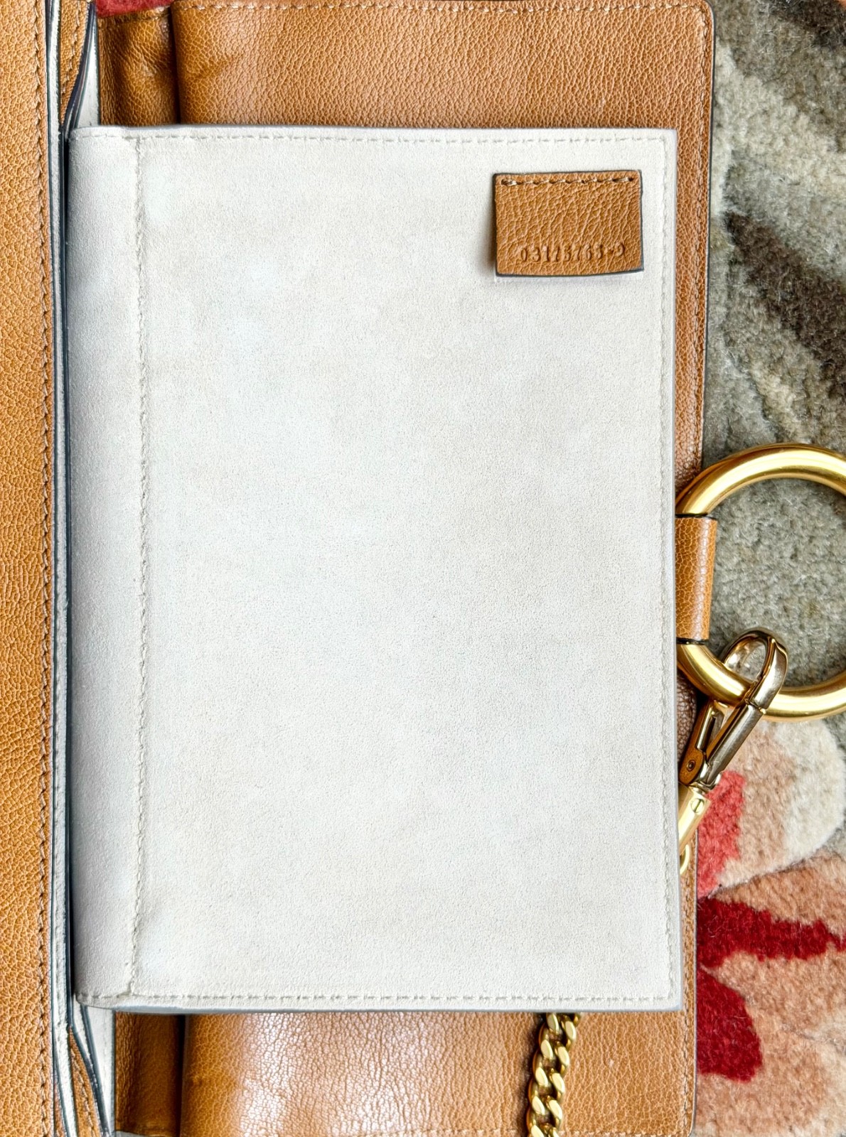 Chloe Multicolor Patchwork Suede & Caramel Leathe… - image 12