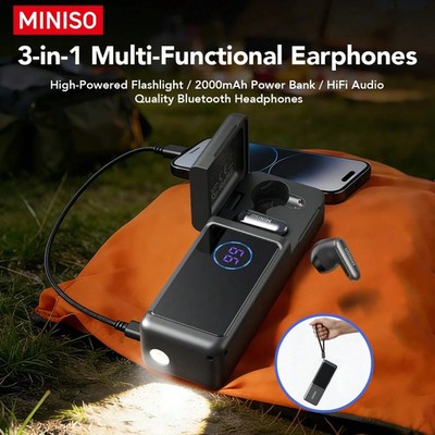 MINISO MS120 3 in 1 TWS Kopfhörer mit integrierter Taschenlampe und Billig24