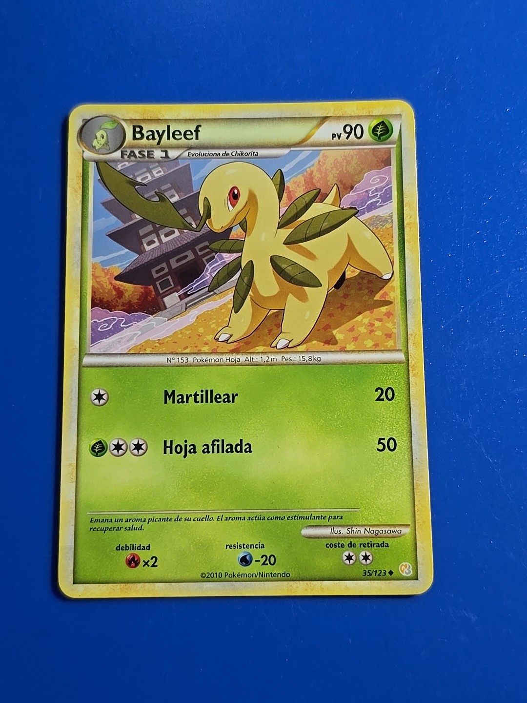 Pokemon Card Spanish HeartGold SoulSilver Bayleef 35/123.